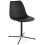 Design BLACK chair with seat in imitation leather BEDFORD