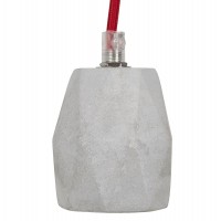 Suspension de lampe grise en polyrésine pour ampoule 40w max