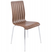 Chaise en bois, design et résistante, avec structure en métal STRICTO