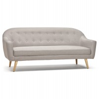 Light Gray Scandinavian sofa with wood leg