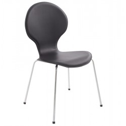 Chaise design empilable avec assise confortable VLIND (NOIR)