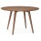 Jolie table ronde en bois, couleur noix JANET