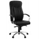 Black office chair, swivel and reclining, with leatherette Seat and Back