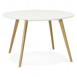 Beautiful Scandinavian white round table CAMDEN