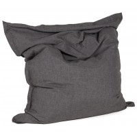 Dark gray large size foostool with textile cover