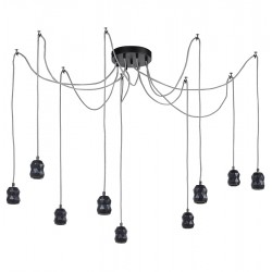 Suspension de lampes noire style rétro industriel UTOPIA