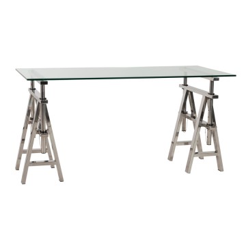 Straight desk with glass top VINTY