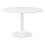 WHITE round table with large plate REKON