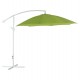 Nice and large textile green parasol, with deported foot
