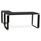 Black corner desk (big deep) with wooden top and white metal structure