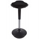 Ergonomic and swivel black bar stool with textile seat cover