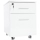 Office box in white lacquered MDF with 2 lockable drawers