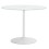 Belle table blanche avec plateau en verre rond BLOMA