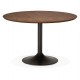 Design round table with walnut color for dining room