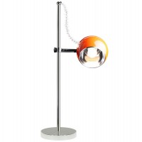 Lampe orange en métal ajustable et orientable