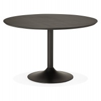Table ronde design de couleur noire pour salle à manger
