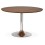 Design walnut round table with wooden top BLETA