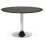Table ronde noire design avec plateau en bois BLETA