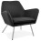 Beautiful BLACK Armchair in imitation leather LUFT