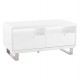 Design TV unit in white color wood with 2 drawers KUBO