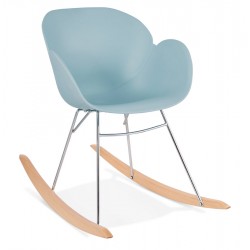 Comfortable blue rocking chair KNEBEL