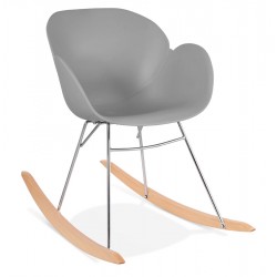 Comfortable grey rocking chair KNEBEL