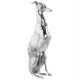 Trendy statue in polished aluminum LUXOR