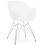 Strong and design WHITE chair with armrests CHIPIE