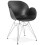 Strong and design BLACK chair with armrests CHIPIE