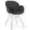 Comfortable black chair with industrial style design ALIX
