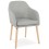 GREY fabric chair with comfortable padded seat MIUK