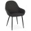 Comfortable DARK GREY chair in imitation leather with ultra chic style GRAD