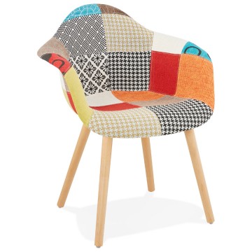Comfortable Patchwork chair with Scandinavian style LOKO