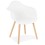 WHITE scandinavian chair with wooden feet CLOUD