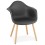 BLACK scandinavian chair with wooden feet CLOUD