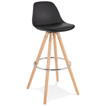 BLACK bar stool with scandinavian style ANAU