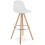 WHITE bar stool with scandinavian style ANAU