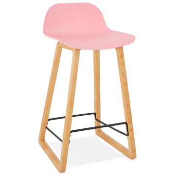 ROSE bar stool with base in solid beech ASTORIA