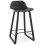 BLACK snack stool with footrest MIKY MINI
