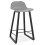 GREY snack stool with footrest MIKY MINI