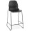 BLACK bar stool for outdoor use ZIGGY MINI