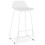 Stable, comfortable and design WHITE bar stool SLADE