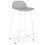 GREY bar stool with WHITE base, stable, comfortable and design SLADE