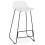 WHITE bar stool with BLACK base, stable, comfortable and design SLADE