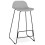 GREY bar stool with BLACK base, stable, comfortable and design SLADE