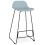 BLUE bar stool with BLACK base, stable, comfortable and design SLADE
