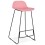 PINK bar stool with BLACK base, stable, comfortable and design SLADE