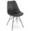 Design BLACK chair with imitation leather covering FABRIK