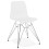 WHITE chair with chromed metal leg in industrial design FIFI