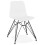 WHITE chair with BLACK metal leg in industrial design FIFI